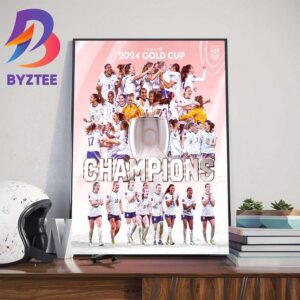 USWNT US Womens National Soccer Team Are The Winners Concacaf W 2024 Gold Cup Champions Art Decorations Poster Canvas