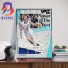 WCC Basketball Newcomer Of The Year Is The Jonathan Mogbo Wall Decor Poster Canvas