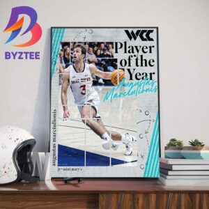 WCC Basketball Player Of The Year Is The Augustas Marciulionis Wall Decor Poster Canvas