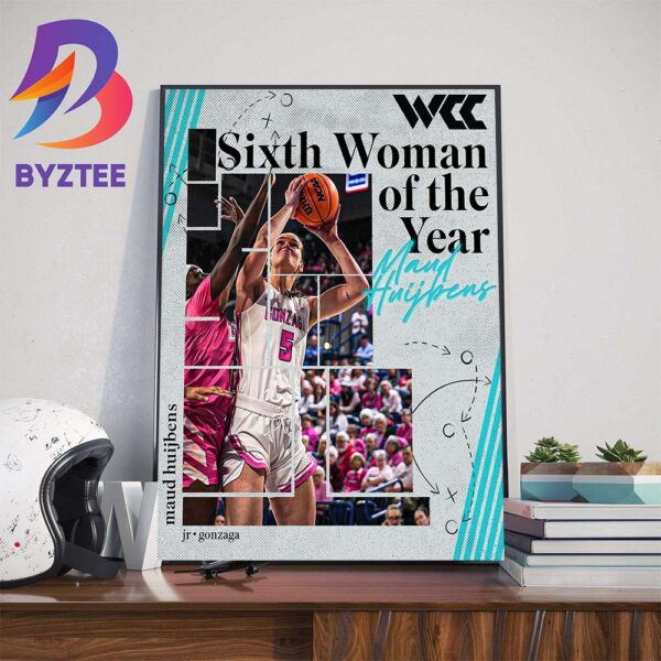 WCC Basketball Sixth Woman Of The Year Is The maud Huijbens Wall Decor Poster Canvas