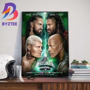 WWE WrestleMania XL The Rock And Roman Reigns Vs Cody Rhodes And Seth Rollins Art Decorations Poster Canvas