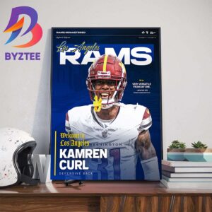 Welcome Defensive Back Kam Curl to Los Angeles Rams Art Decorations Poster Canvas