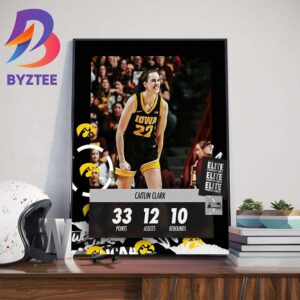 With 17th Career Triple-Double For Caitlin Clark As Iowa Hawkeyes Womens Basketball Defeated Minnesota 108-60 Art Decorations Poster Canvas