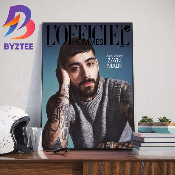 Zayn Malik Graces The Cover Of LOfficiel USA Wall Decor Poster Canvas