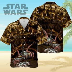 3D Design of The Mandalorian on Star Wars Hawaiian Shirt For Men And Women
