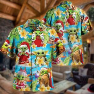 A Merry Christmas I Wish You Star Wars Yoda Trendy Hawaiian Shirt For Men And Women