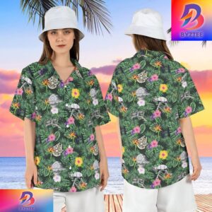 AT-AT Walker Star Wars Tropical Spaceship Floral Hawaiian Shirt For Men And Women