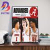 Alabama Crimson Tide Mens Basketball The Tide Are In The NCAA March Madness Final Four For The First Time Ever Wall Decor Poster Canvas