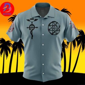 Alphonse V2 Fullmetal Alchemist For Men And Women In Summer Vacation Button Up Hawaiian Shirt