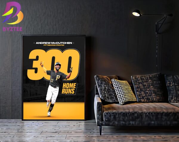 Andrew McCutchen Is Just The Fourth Player To Reach The 300 Home Run Mark In Pittsburgh Pirates Home Decor Poster Canvas