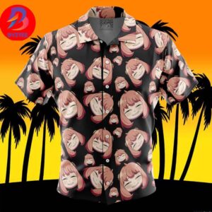 Anya Forger Spy x Family For Men And Women In Summer Vacation Button Up Hawaiian Shirt