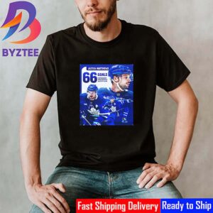 Auston Matthews 66 Goals For The Most Goals In A Single Season By Any Active Player Unisex T-Shirt