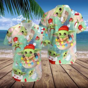 Baby Yoda Christmas Star Wars Summer Trendy Hawaiian Shirt For Men And Women