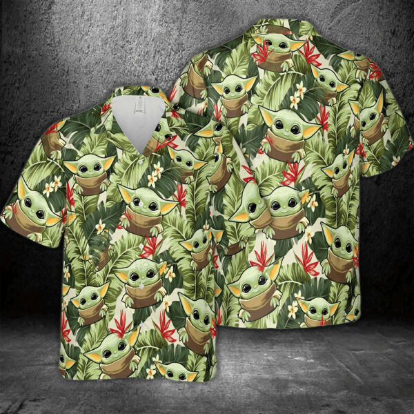 Baby Yoda Galactic Hawaiian Shirt For Men And Women