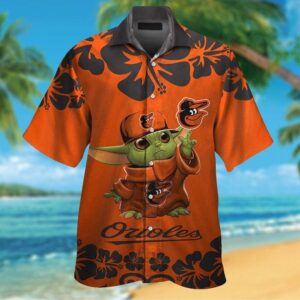 Baltimore Orioles Baby Yoda Tropical Hawaiian Shirt For Men And Women