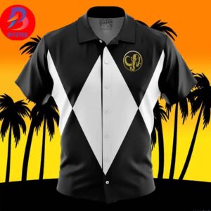 Black Ranger Mighty Morphin Power Rangers For Men And Women In Summer Vacation Button Up Hawaiian Shirt