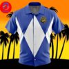 Blue Ranger Ninjetti Mighty Morphin Power Rangers For Men And Women In Summer Vacation Button Up Hawaiian Shirt