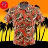 Bowser Pattern Super Mario For Men And Women In Summer Vacation Button Up Hawaiian Shirt