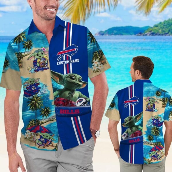 Buffalo Bills Baby Yoda Name Personalized Tropical Hawaiian Shirt For Men And Women