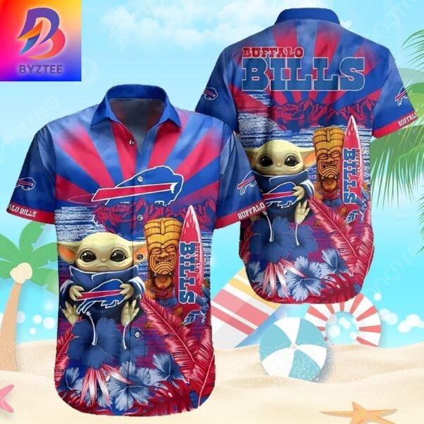 Buffalo Bills Baby Yoda Star Wars Beach Gift For Friend Hawaiian Shirt For Men And Women