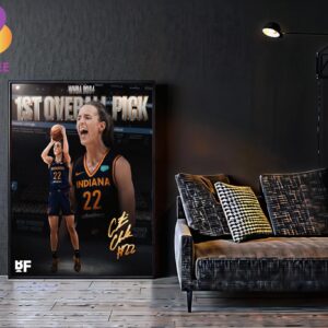 Caitlin Clark Has Been Selected 1st Overall By The Indiana Fever WNBA Draft 2024 Home Decor Poster Canvas