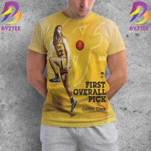 Caitlin Clark Iowa Hawkeyes Womens Basketball First Overall Pick Indiana Fever 2024 All Over Print Shirt