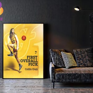 Caitlin Clark Iowa Hawkeyes Womens Basketball First Overall Pick Indiana Fever 2024 Home Decor Poster Canvas
