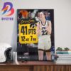 Caitlin Clark Most Made 3-Pointers In NCAA WBB History Wall Decor Poster Canvas