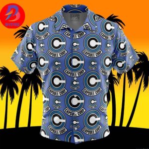 Capsule Corp Dragon Ball Z For Men And Women In Summer Vacation Button Up Hawaiian Shirt