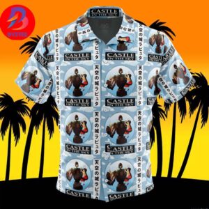 Castle in the Sky Studio Ghibli For Men And Women In Summer Vacation Button Up Hawaiian Shirt
