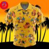 Chibi Akatsuki Pattern Naruto For Men And Women In Summer Vacation Button Up Hawaiian Shirt