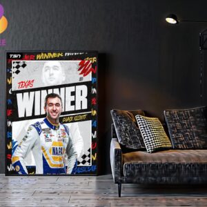 Chase Elliott Team Hendrick First Time Win In Texas In 42 Races NASCAR Home Decor Poster Canvas