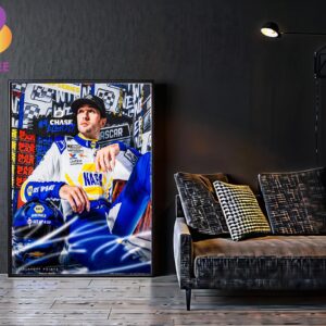 Chase Elliott Wins The Auto Trader Echo Park 400 At Texas Motor Speedway NASCAR Home Decor Poster Canvas