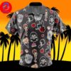 Chibi Dragon Ball Characters Pattern For Men And Women In Summer Vacation Button Up Hawaiian Shirt