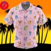 Chibi Dragon Ball Characters Pattern For Men And Women In Summer Vacation Button Up Hawaiian Shirt