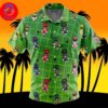Chibi Jojos Bizarre Adventure Characters Pattern For Men And Women In Summer Vacation Button Up Hawaiian Shirt