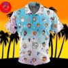 Chibi Strawhat Crew Pattern One Piece For Men And Women In Summer Vacation Button Up Hawaiian Shirt