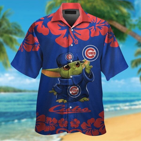 Chicago Cubs Baby Yoda Tropical Hawaiian Shirt For Men And Women