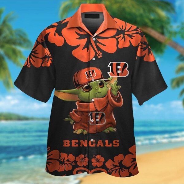 Cincinnati Bengals Baby Yoda Tropical Hawaiian Shirt For Men And Women