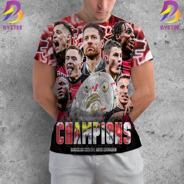 Congratulations Bayer Leverkusen Bundesliga Champions 2023 2024 All Over Print Shirt