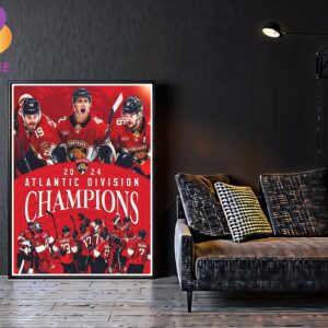 Congratulations Florida Panthers Are Atlantic Division Champions 2024 NHL Home Decor Poster Canvas