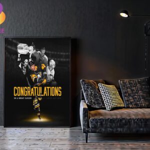 Congratulations On A Great Career Jeff Carter Retirement From NHL Home Decor Poster Canvas
