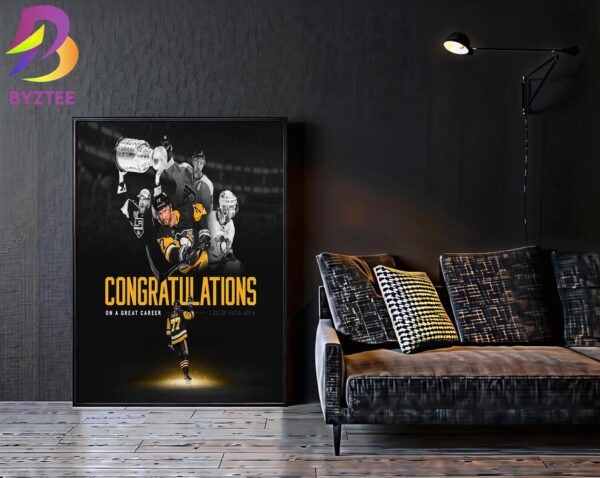 Congratulations On A Great Career Jeff Carter Retirement From NHL Home Decor Poster Canvas