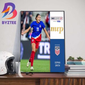 Congratulations To USWNT Sophia Smith Is 2024 SheBelieves Cup MVP Home Decor Poster Canvas
