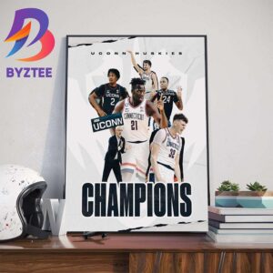 Congratulations To Uconn Huskies Mens Basketball 2024 NCAA College Basketball National Champions Home Decor Poster Canvas
