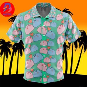 Dango Daikazoku Clannad For Men And Women In Summer Vacation Button Up Hawaiian Shirt