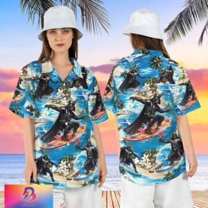 Darth Vader Surfing Palm Tree Aloha Summer Beach Hawaiian Shirt For Men And Women