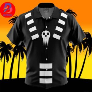 Death the Kid Soul Eater For Men And Women In Summer Vacation Button Up Hawaiian Shirt