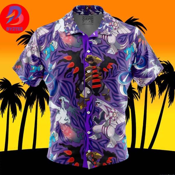Dragon Type Pokemon Pokemon For Men And Women In Summer Vacation Button Up Hawaiian Shirt