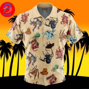 Dungeons and Dragons Pattern For Men And Women In Summer Vacation Button Up Hawaiian Shirt